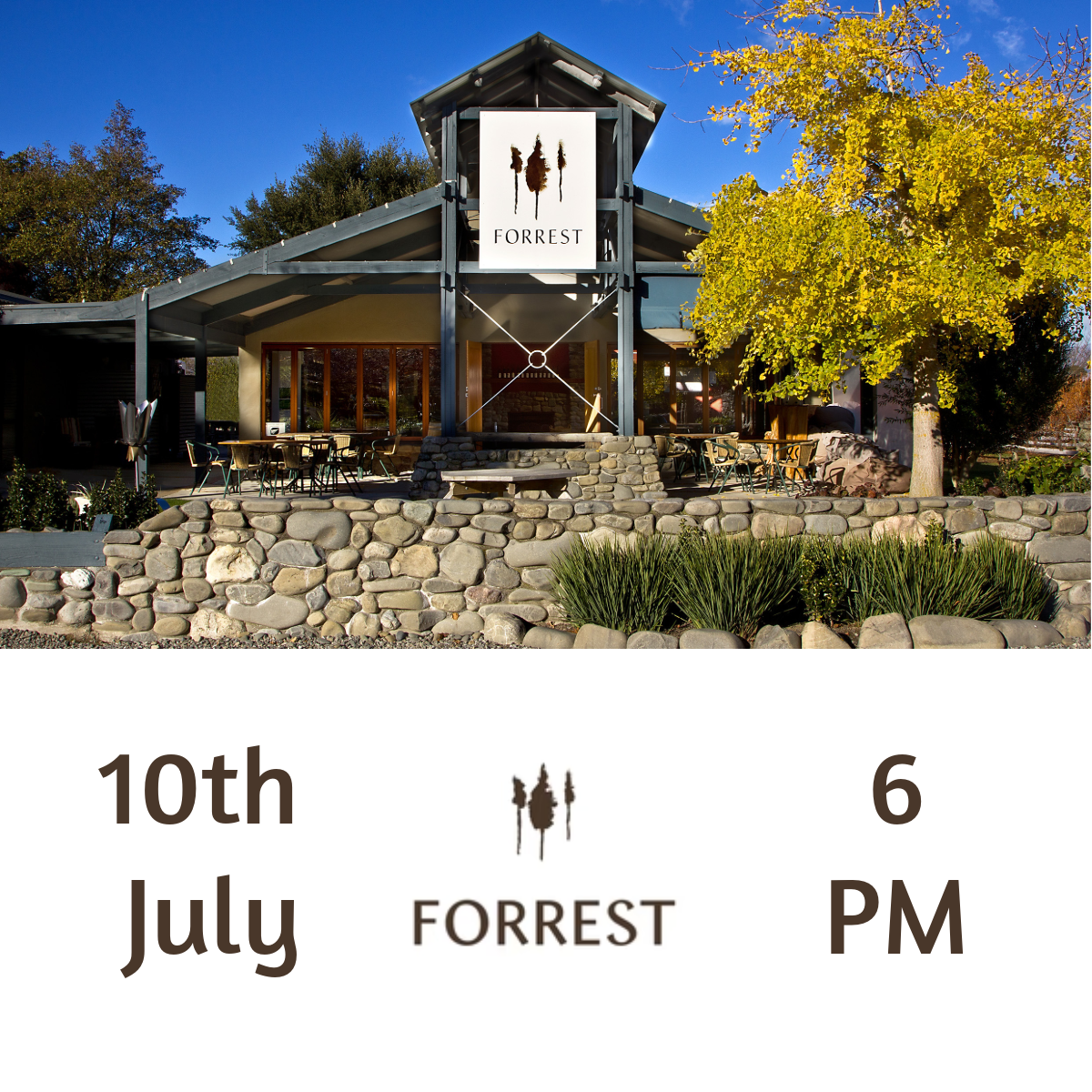 6:00-6:45pm: Meet the Winemaker: Forrest Estate