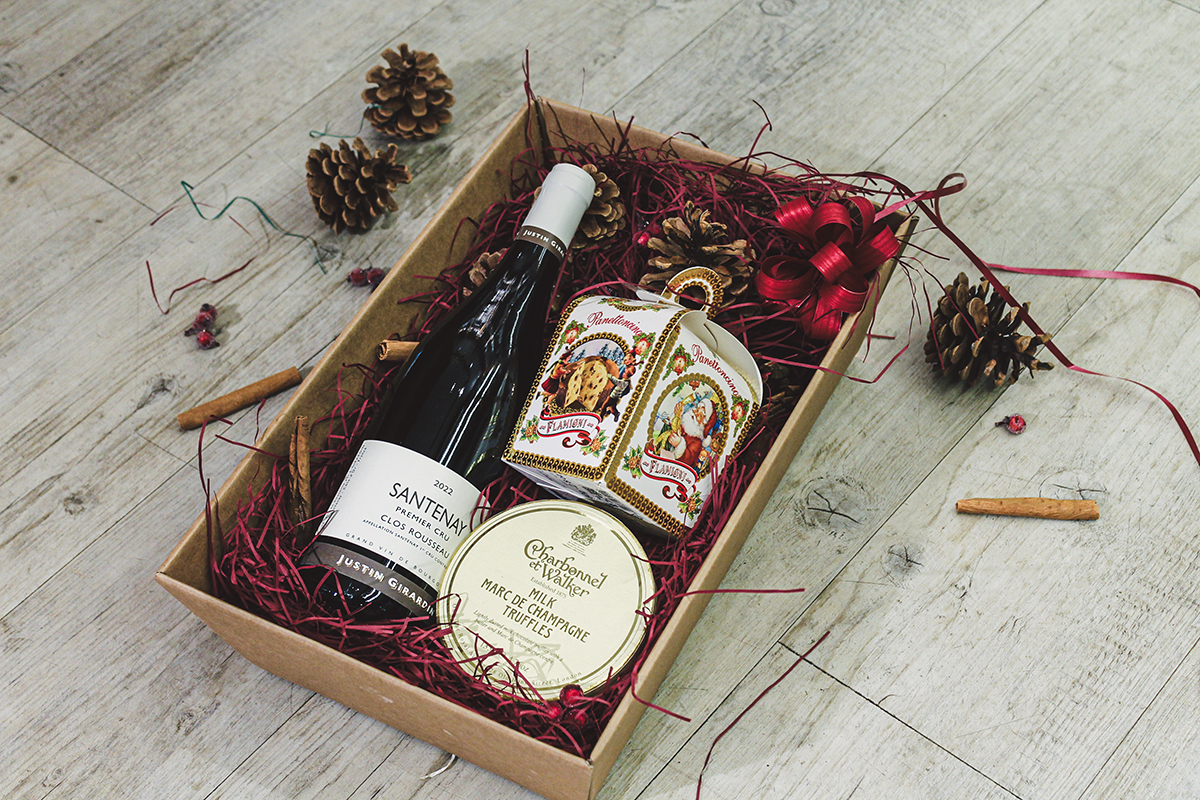 Red Burgundy, Truffles &amp; Panettoncino Hamper 2024