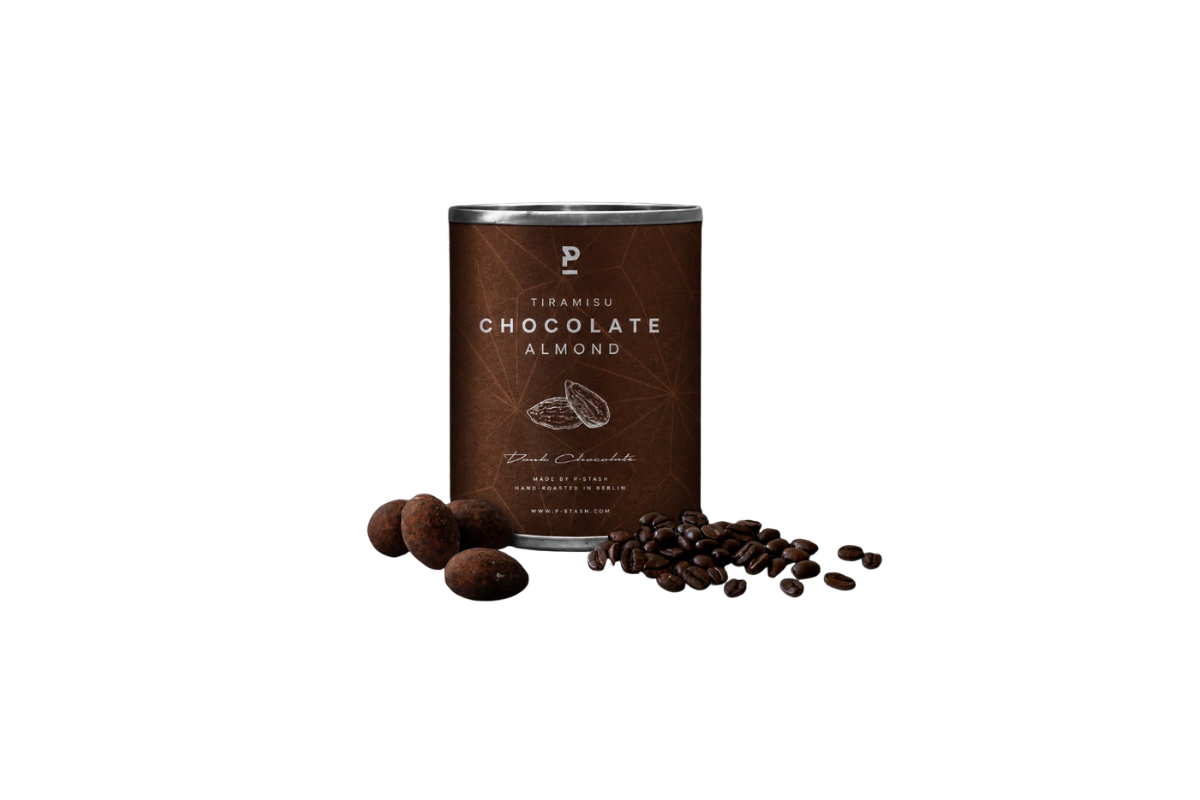 P-Stash Almond - Dark Chocolate with Tiramisu Mini 60g