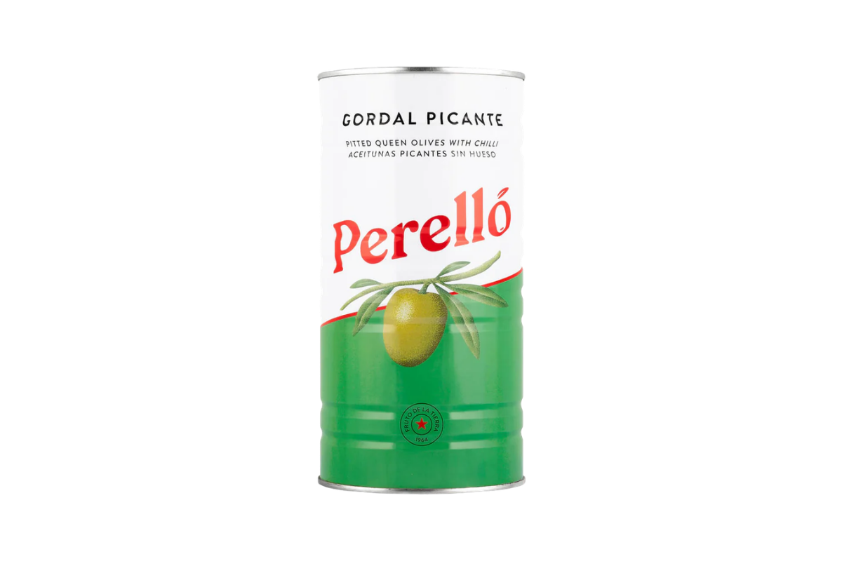 Perello Gordal Pitted Olives Tin 600g