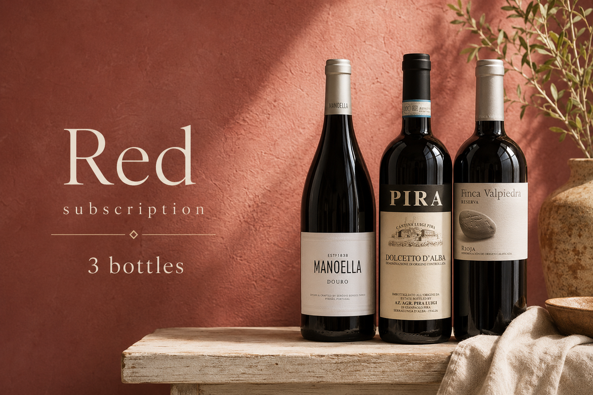 Red Wine Subscription: Three Bottles