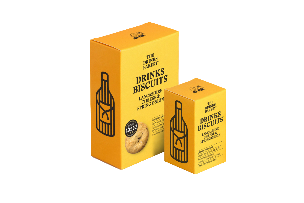 Drinks Biscuits - Lancashire Cheese &amp; Spring Onion MINI 36g