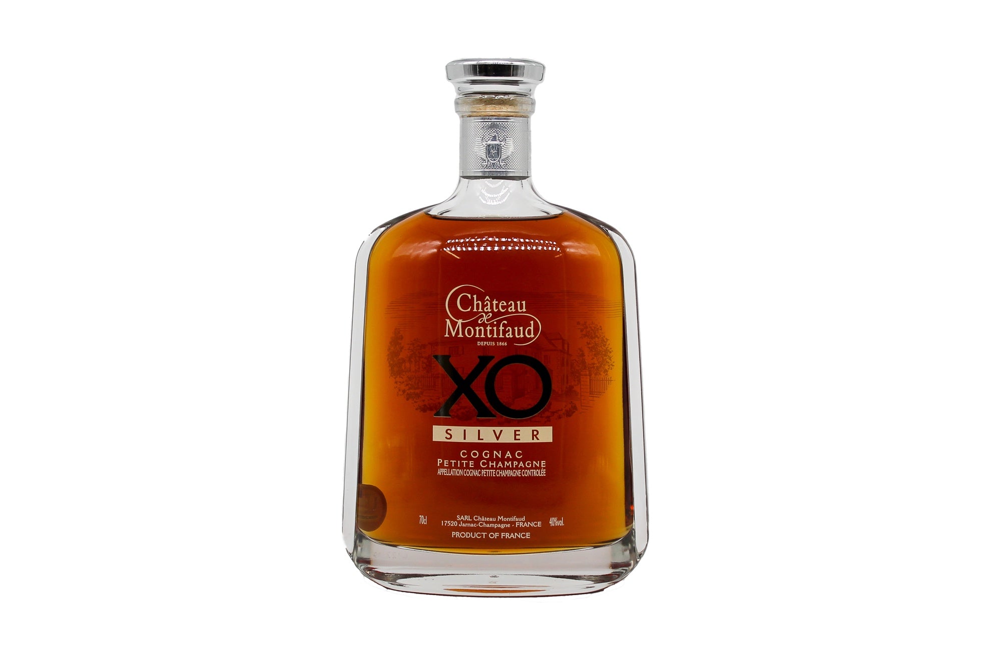 Chateau Montifaud XO Silver Decanter 70cl