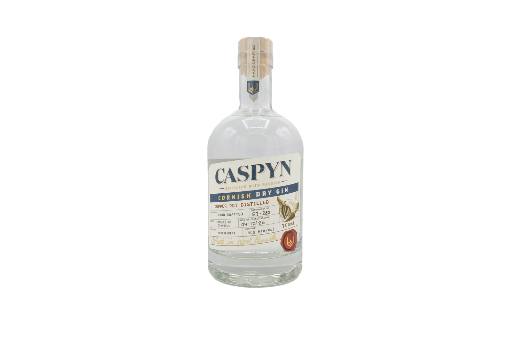 Caspyn Cornish Dry Gin 40% 70cl