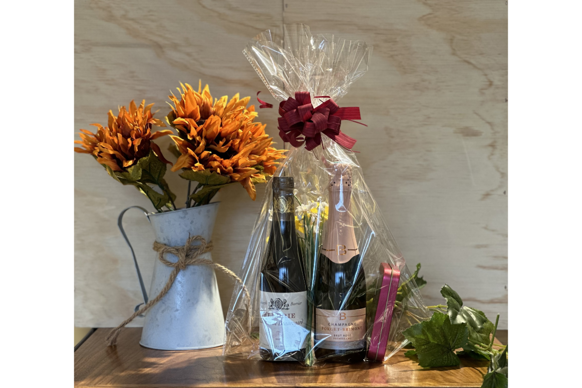 Mother's Day Pink Champagne and Fleurie Half Bottles